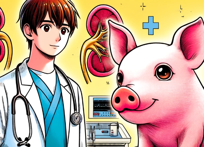 豚の腎臓を移植された患者が退院：AIエンジニアに転職して人命を救おう